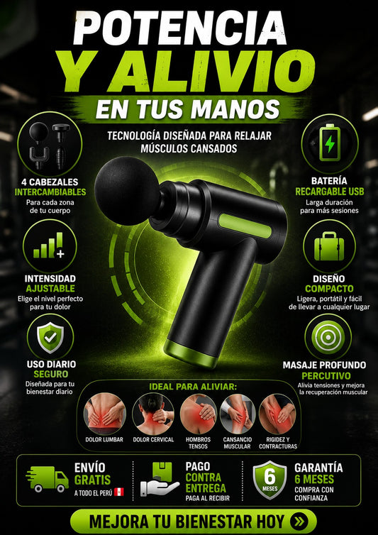 PISTOLA MASAJEADORA - 100% EFECTIVA